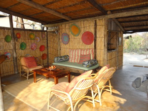 Safari camp lounge at Oddballs Okavango Delta Botswana