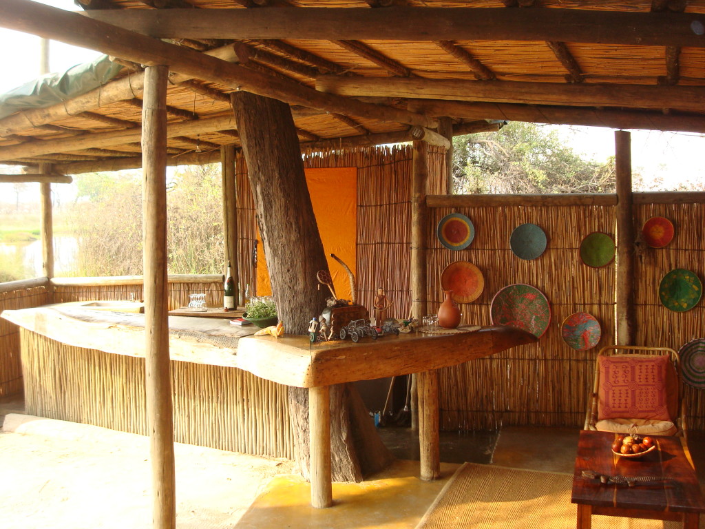 Safari bar at Oddballs camp Botswana Moremi