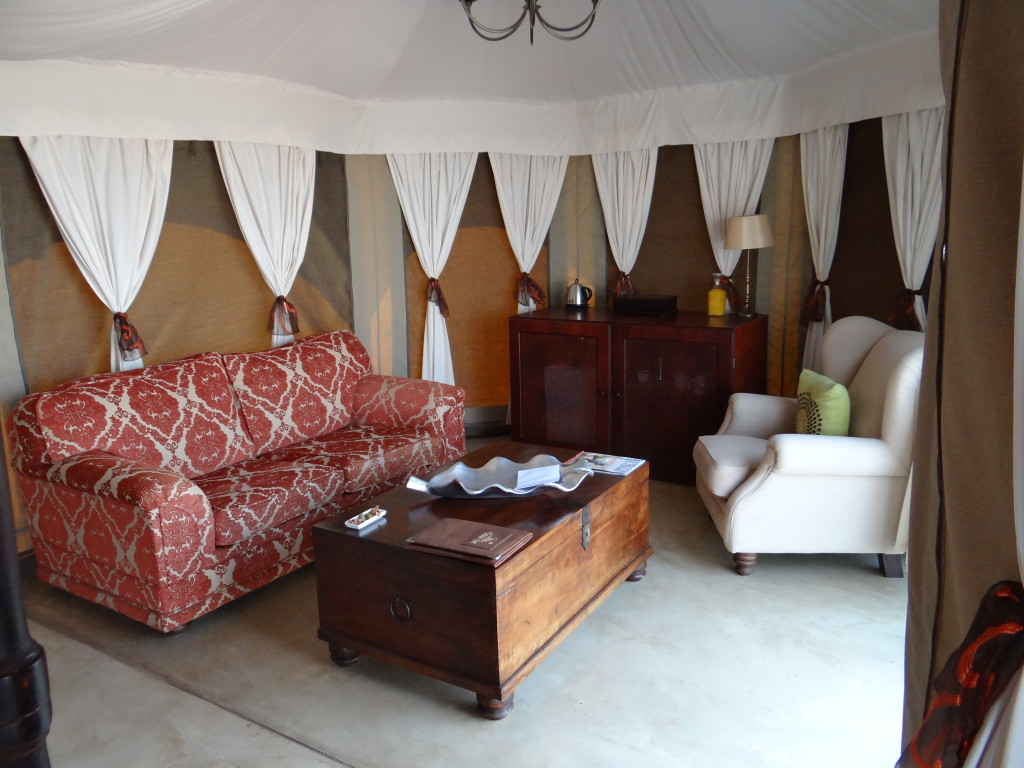Elephant Camp - my living room