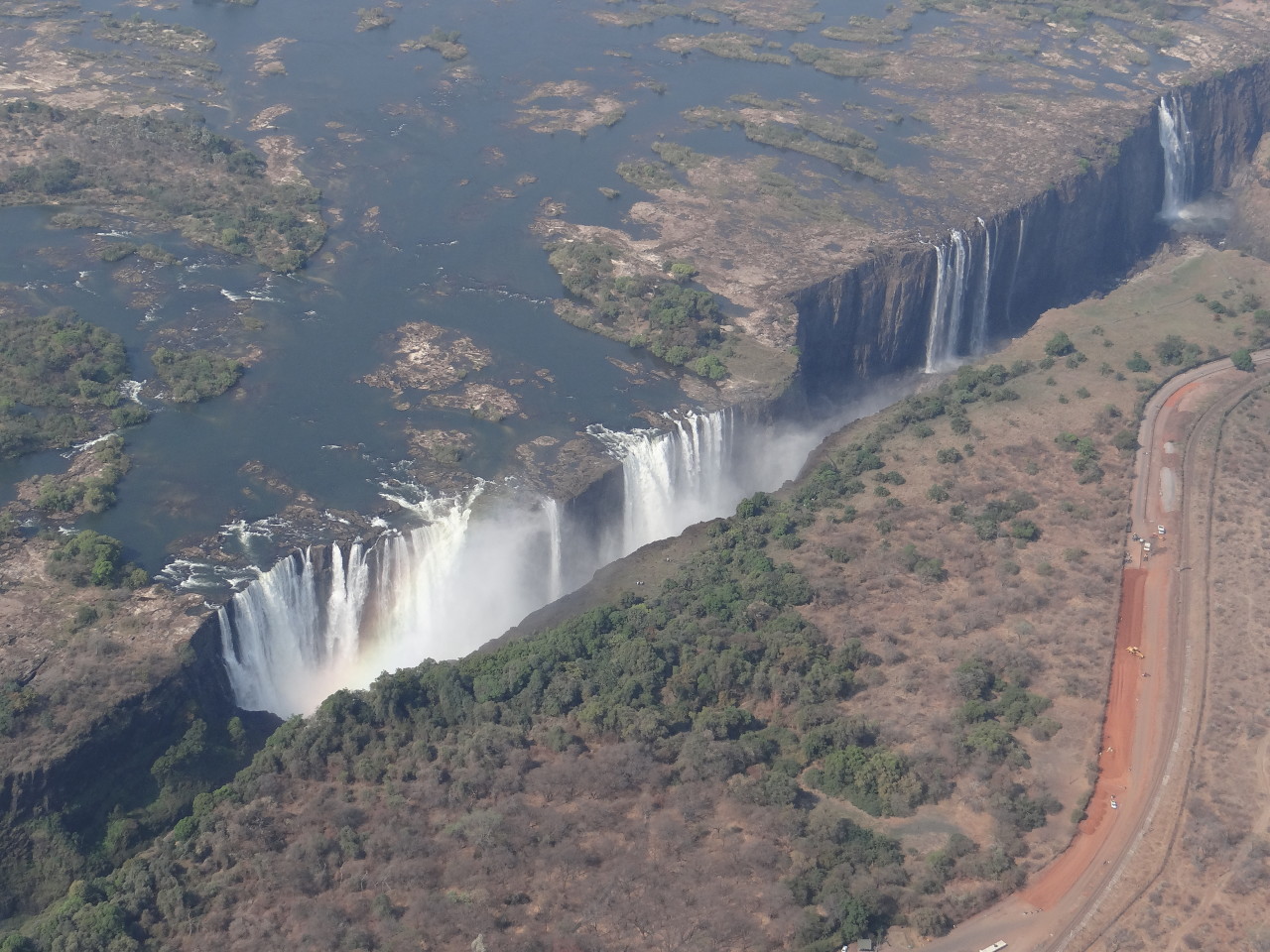 Helicopter tour of Victoria Falls