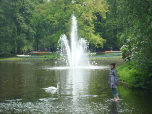 Walking on water at Keukenhof Amsterdam tulips