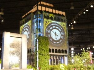 Big Ben video screens at the Philadelphia Flower Show