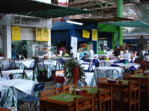 The seating at the market