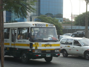 Bus transit in Lima