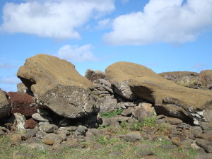 Fallen Moai Easter Island statues