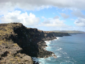 Looking back at the Cave with two windows