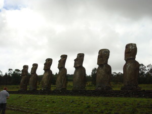 Ahu Akivi - 7 Moai of Easter Island statues (inland) 