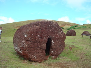 A tumbled Top Knot Hat from the Moai of Easter Island Statues