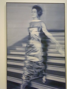 Woman descending the staircase