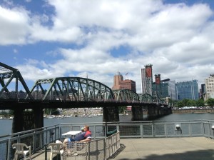 Looking toward downtown Portland