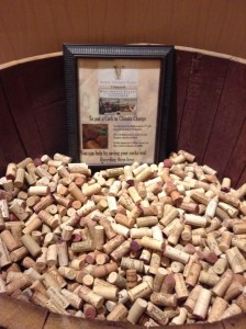 Recycling corks from wine socials (looks like a lot of fun was had!)