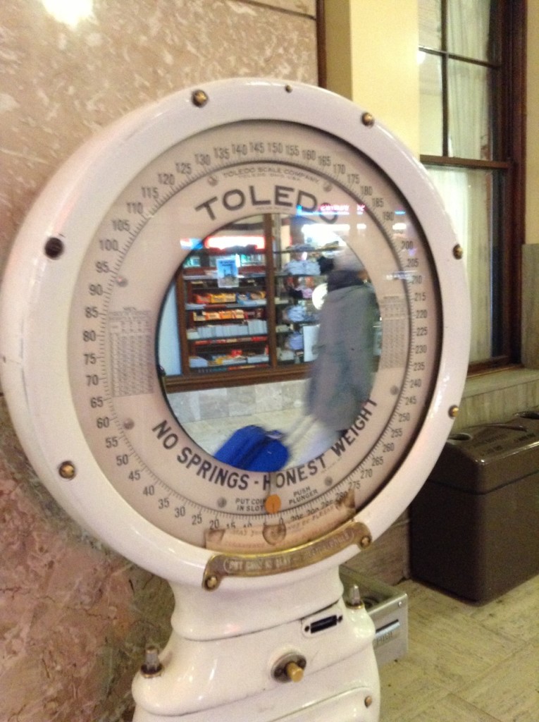 A child asked his dad what this was - he explained to weigh bags aka "a scale"