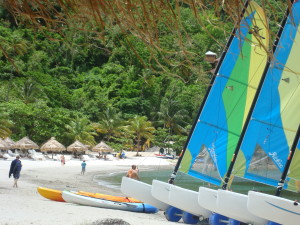 Wind sailing in St. Lucia
