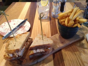 Grilled Chicken and Chips at The Morrison Grill, Dublin
