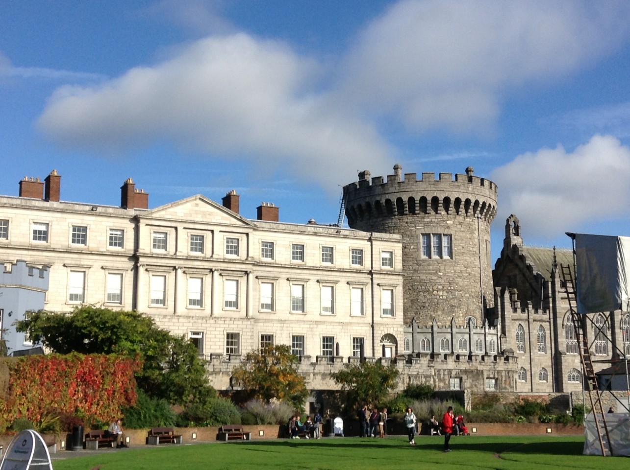 Dublin Castle on a blue sky day