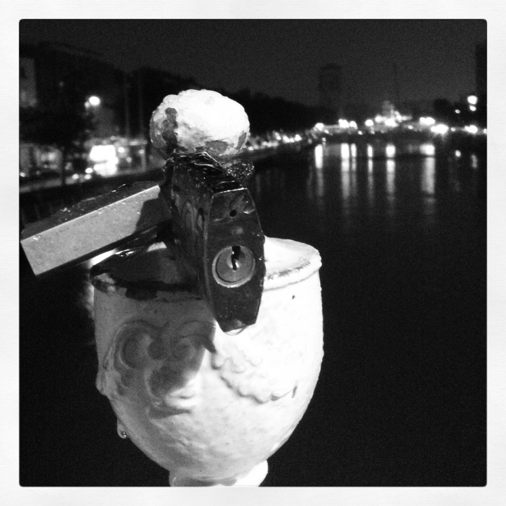 The Locks of Love on the Ha'Penny Bridge in Dublin