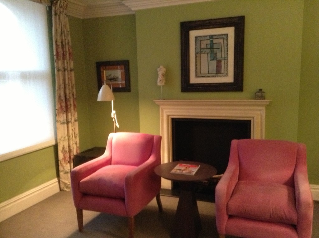 Bedroom sitting area at Charlotte Street Hotel