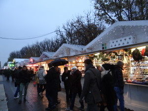 Christmas stalls along Champs-Elysees