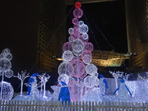 Paris La Defense Christmas display