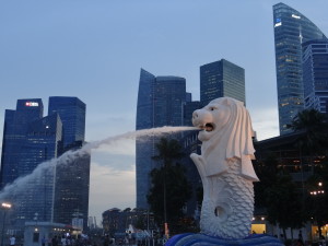 SIngapore marina - lion water