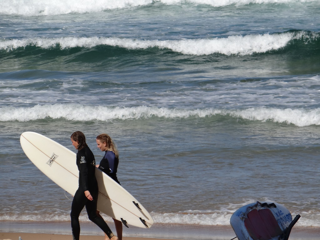 Surfers at Manly Beach Sydney Australia