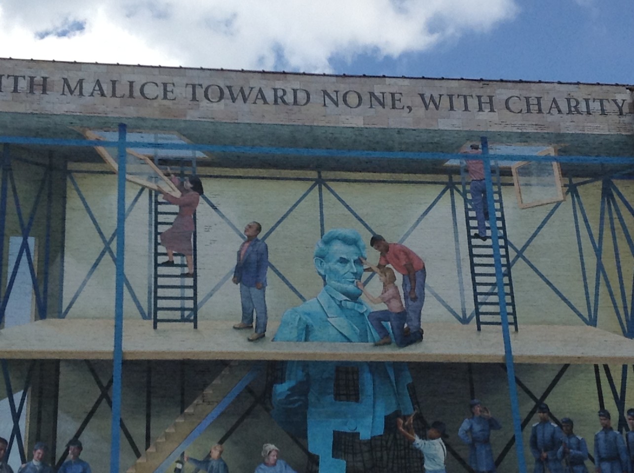 A mural in Philadelphia "with malice toward none...."