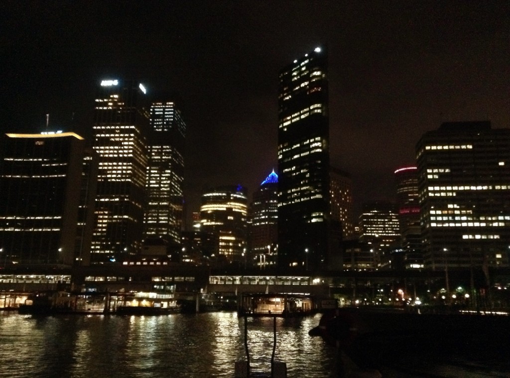 Sydney skyline at night