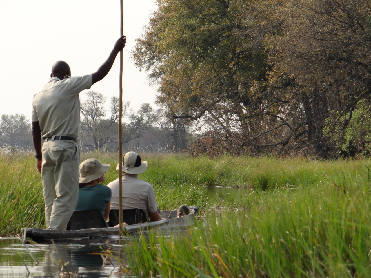 Okavango Delta mokoro boat transit