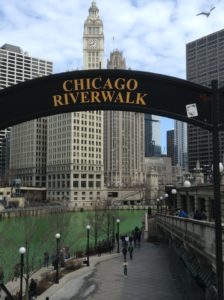 Chicago Green River on the Riverwalk