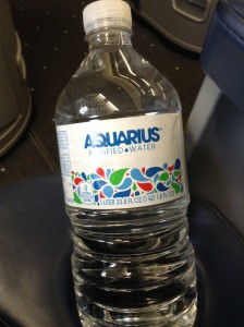 Purified water in Paris?  I expected Evian at a minimum or other fancy water in Envoy - water FAIL