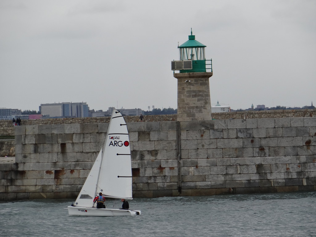 Dublin lighthouse and boat