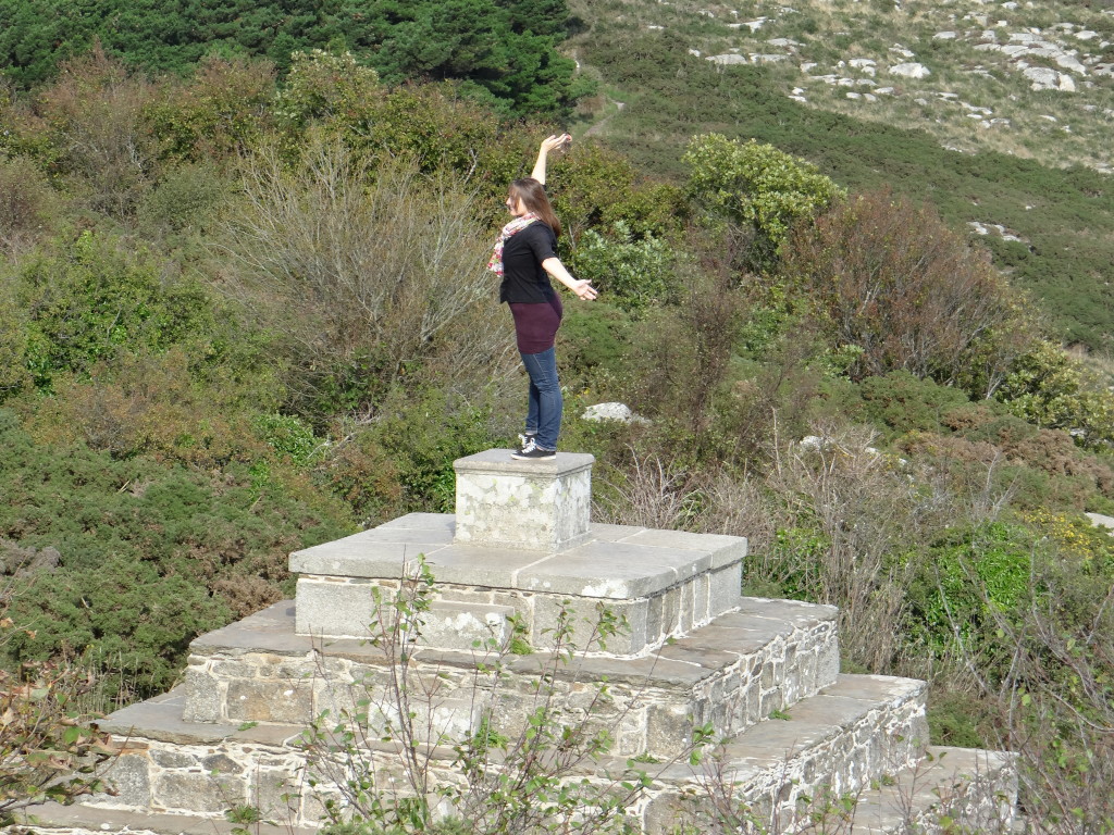 She's "on top of the world"!  Ok, just atop the hill but what a great feeling