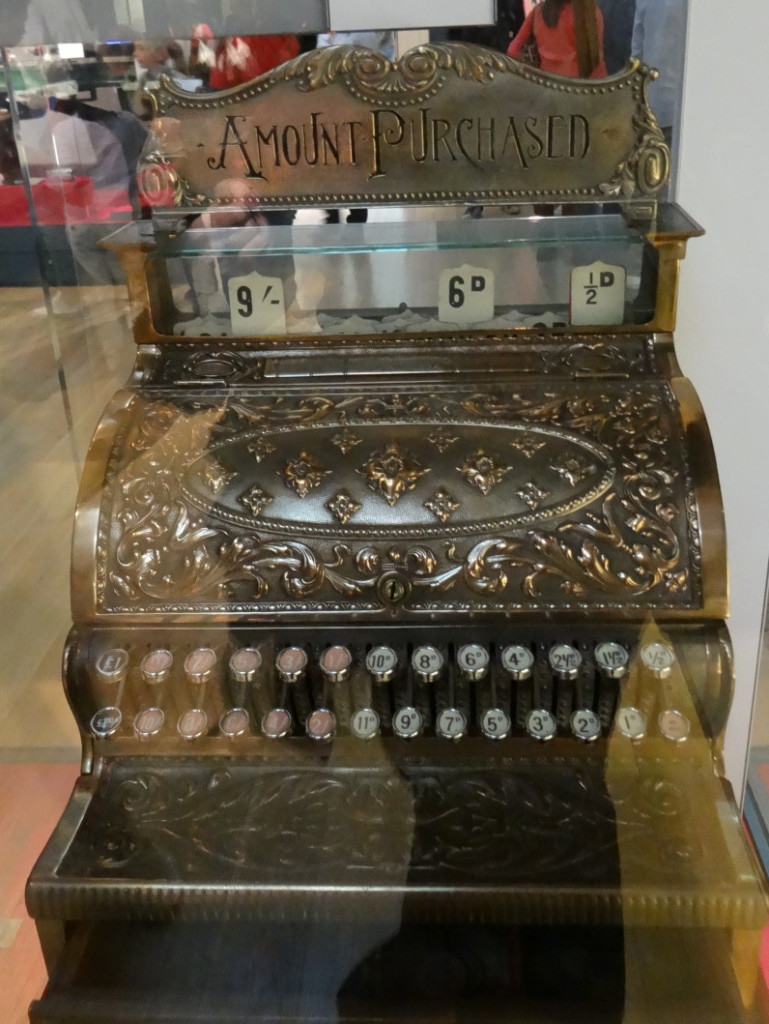 Antique cash register at the British Museum