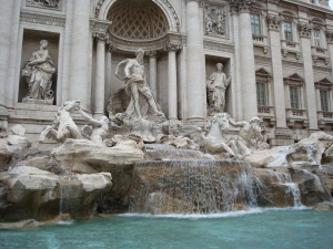 The Trevi Fountain in Rome solo travel in italy