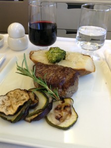 Singapore Airlines business class meal