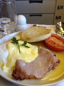Singapore Airlines poached egg breakfast