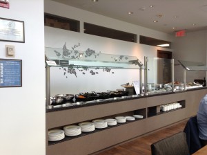 British Airways Dinner Buffet PHL Lounge