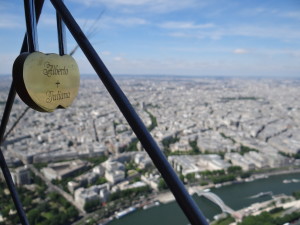 Eiffel Tower Visit love lock