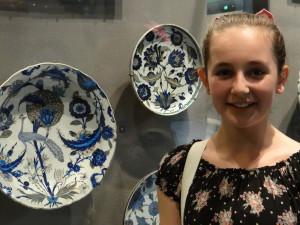A smiling Aubrey finding our first treasure