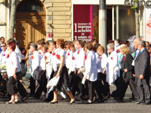March on the Champs Elysees