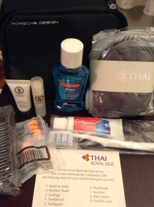 Thai A380 business class toiletry kit