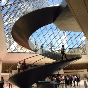 Louvre Spiral Stairs in Pyramid