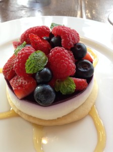 Lemon Panna Cotta Berry Tart at The White Dog Cafe