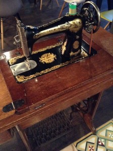 Hotel Fabric antique sewing machine