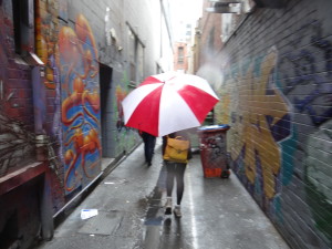 Melbourne Street Art tour in the rain