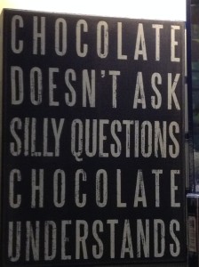 Chocolate doesn't ask quote