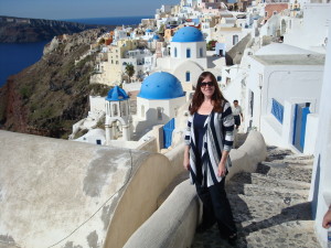 Santorini photo of town Oia