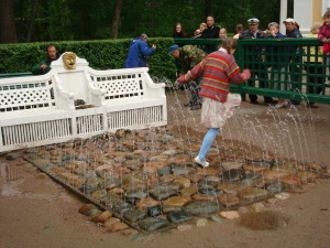 Trick fountain at Peterhof