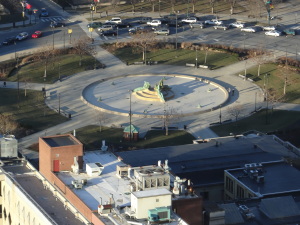 Swann Fountain Philadelphia from above