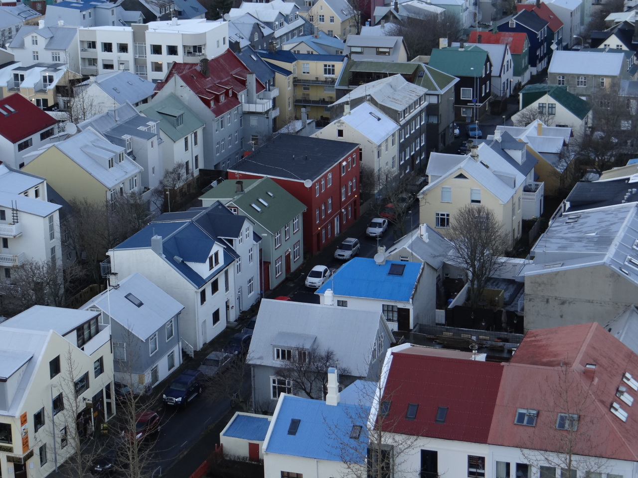 Colorful houses of Reykjavik Iceland